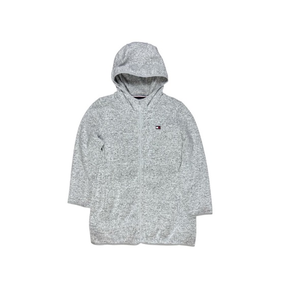 NWT Tommy Hilfiger Women’s Zip Up Hooded Cardigan, Gray or Off White Sz Lg - Picture 10 of 16